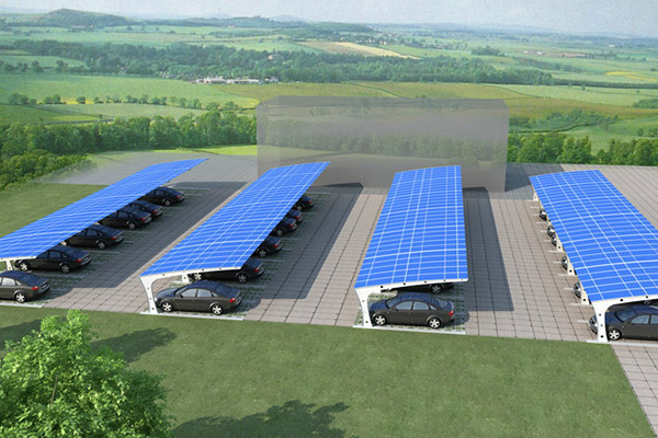 Solar parking lot